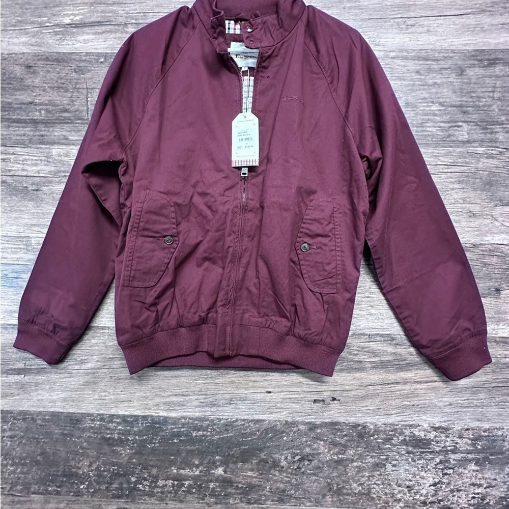 Ben Sherman Maroon Port Royale Bomber Jacket NWT Mens Small